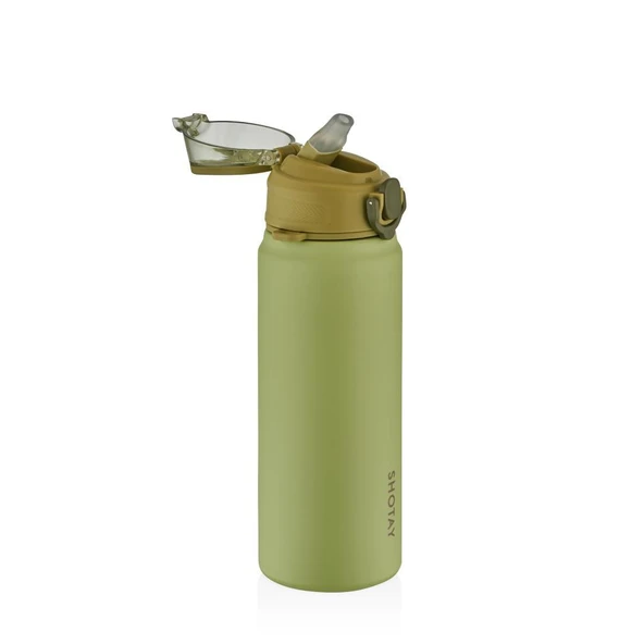 Shotay Çelik Termos Matara 750Ml Yeşil - Resim 2