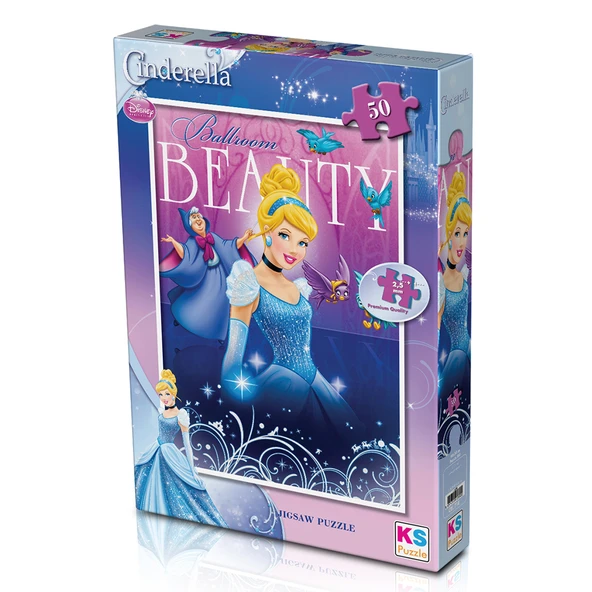 Ks Games Puzzle 50 Parça Cinderella Çocuk Puzzle ürün görseli 1