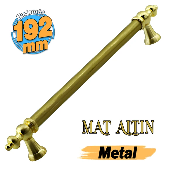 Osmanlı Metal Altın Kulp 192 mm 19.2 cm Mobilya Çekmece Mutfak Dolabı Dolap Kapak Kulplar Kulb Kulpu ürün görseli 1