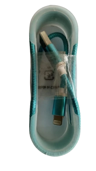 iPhone Kabloları (iOS)  Telefonlarla Uyumlu Hasır Şarj Ve Data Kablosu ürün görseli 1