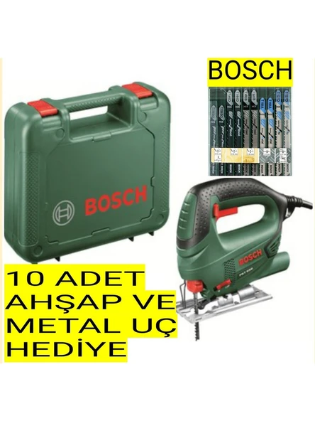 Bosch Dekupaj Testere Makinası Pst 650 Dekupaj+ 10 Parça Metal Ahşap Karışık Testere Bıçağı ürün görseli 1