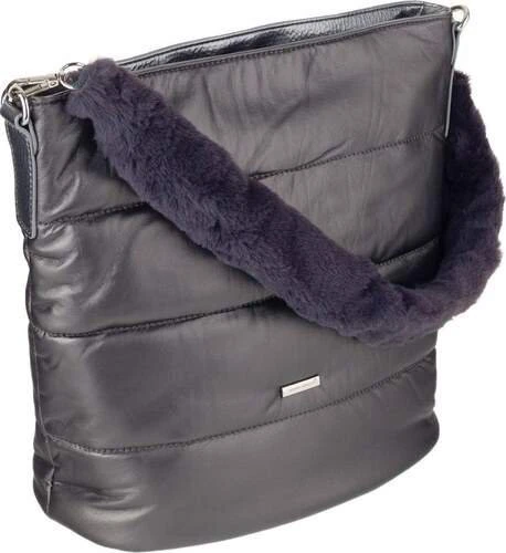 Monalisa  Home Parlak Gri Omuz Çantası 30x35 ürün görseli 1