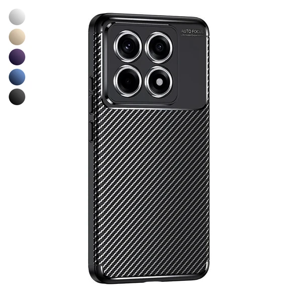 Xiaomi 14T Kılıf Focus Carbon Silikon Kapak ürün görseli 1