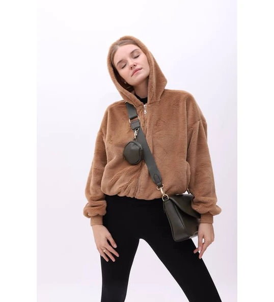 Monalisa Home Cüzdanlı Çapraz Çanta Ashley Haki - Resim 3
