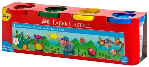 Faber Castell Oyun Hamuru 4 Renk ürün görseli 1