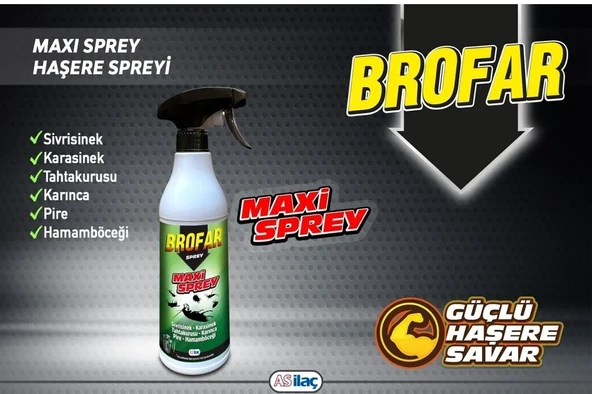 Güçlü Haşere Savar Maxi Sprey 500 ml(Sivrisinek, Karasinek, Tahta kur. , Karınca ,Pire,Hamam Böc. ) ürün görseli 1