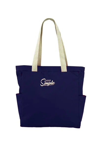 Keep Simple Kadın Çanta Kumaş Lacivert 7008 - Resim 2