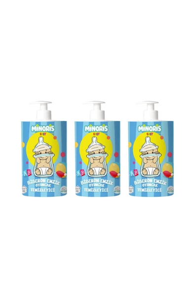 Baby Organik Antialerjik Biberon Emzik Temizleyici 500ml 3'lü Set ürün görseli 1