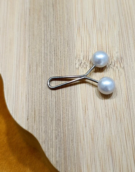 Monalisa Home Lüks Beyaz Eşarp İğnesi ürün görseli 1