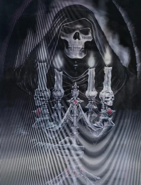 NessiWorld 5D Elmas Boyama 3 Farklı Resim Değişenli Halloween İskelet Tablosu 30x40 cm ürün görseli 1