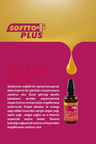 Kolajen Saç Bakım Serumu 50 ml - Resim 3
