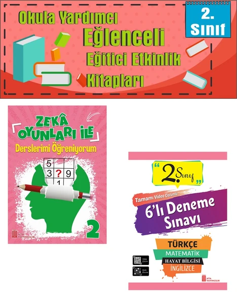 Ata 2.Sınıf Okula Yardımcı Zeka Oyunları ile Derslerimi Öğreniyorum- 6 lı Deneme Sınavı ürün görseli 1