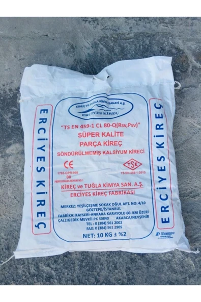 Erciyes Sönmemiş Kireç - Taş Kireç - 10 Kg ürün görseli 1