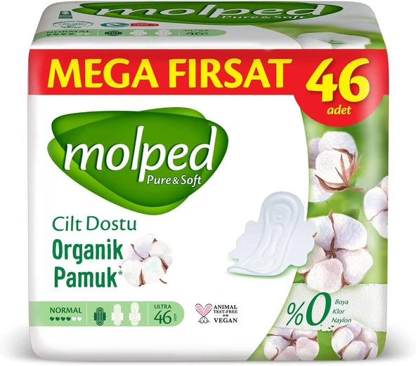 Molped Pure & Soft Normal 46'lı Hijyenik Ped ürün görseli 1
