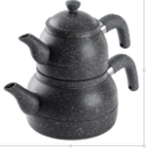 TANTİTONİ HERCUL GRİ GARANİT ORTA BOY ÇAYDANLIK TAKIMI 800/1600 ML ürün görseli 1