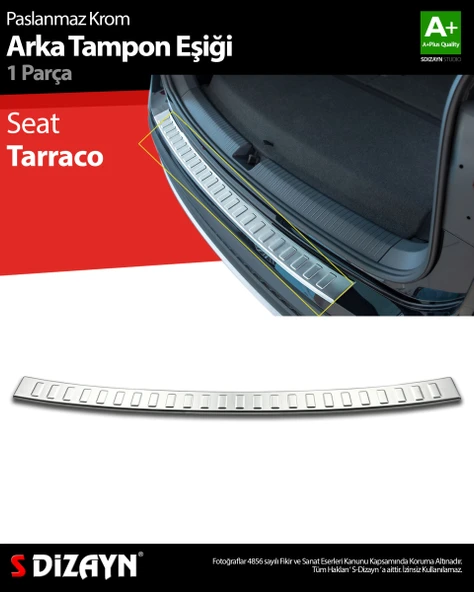 S-Dizayn Seat Tarraco Krom Arka Tampon Eşiği 2018 Üzeri ürün görseli 1