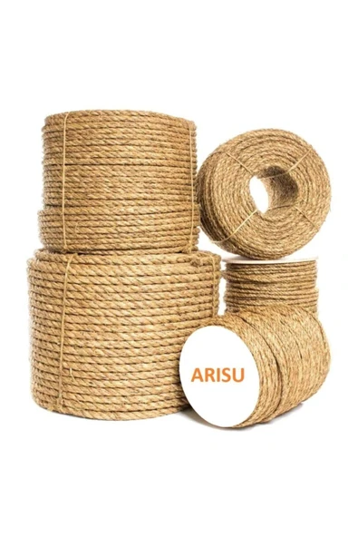 8 Mm 40 Metre Jüt Halat Ip Dekoratif Hasır Ip Kendir ürün görseli 1
