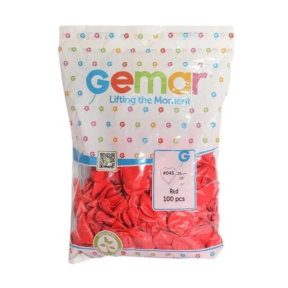 Nessiworld CR-10-05-045 Gemar Kalp Balon 100 Adet -Dinamik Oyuncak ürün görseli 1