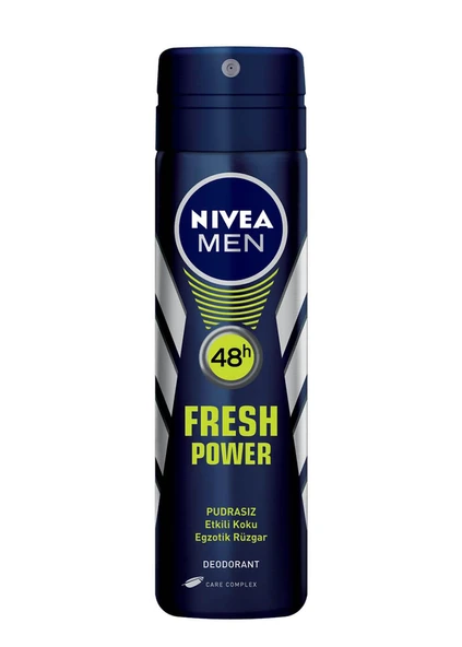 NIVEA DEODORANT FOR MEN FRESH POWER 150ML ürün görseli 1