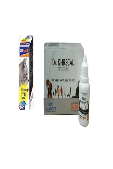 Zonax Köpek Vitamin ,Mineral ,Aminoasit Dr Aminovit 50 ml + Köpek D3 Vitamin 100 ML ürün görseli 1