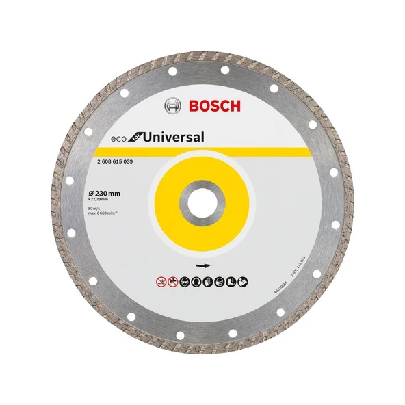 Bosch Elmas Kesme Disk EFUnivT 230*22,23mm 9+1 048 ürün görseli 1