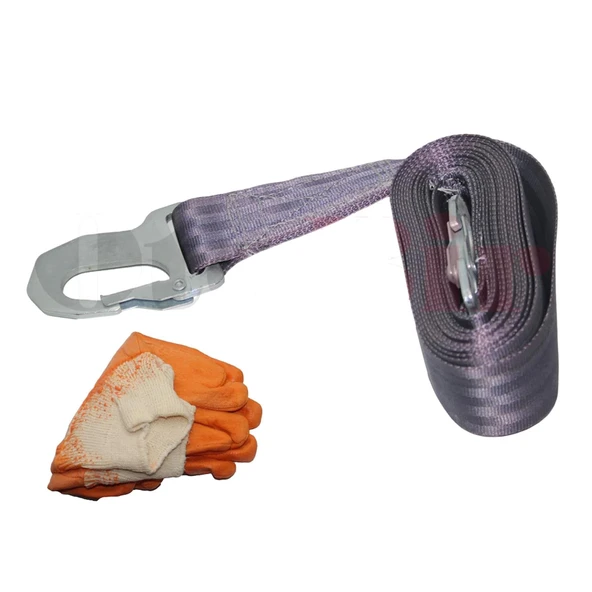 Çeki Halatı (Çekme Halatı) 3 Ton / 5 Metre ELDİVEN HEDİYELİ !! - Resim 3