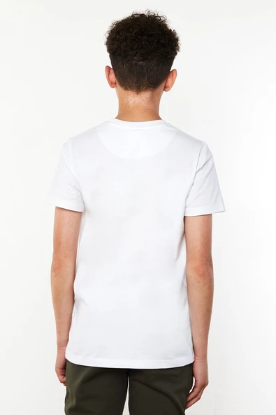 Beyaz Çocuk Bisikletyaka Basic Tshirt - Resim 2