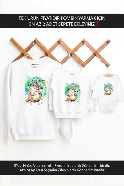 Komşum Totoro Baba Oğul Kız (TEK ÜRÜN FİYATIDIR KOMBİN YAPMAK İÇİN EN AZ 2 ADET SEPETE EKLEYİNİZ) ürün görseli 1