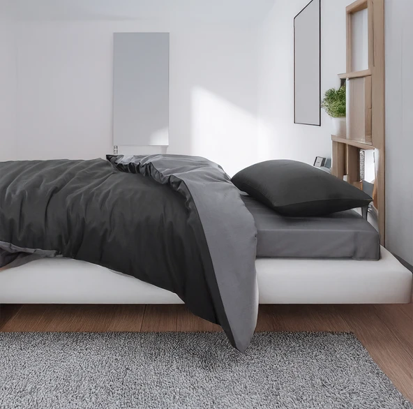 Upstyle Paint Nevresim Takımı Tek Kişilik Mix Siyah-Füme ürün görseli 1