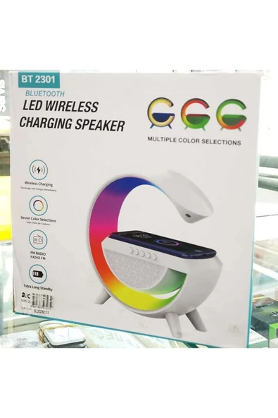 Led wireless charging speaker bt2301 - Resim 2