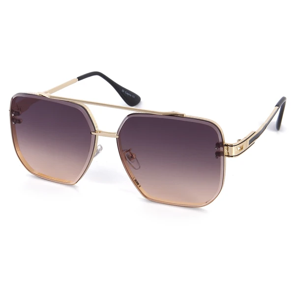 Di Caprio DC3064GOLD Füme Gold Degrade Pilot Kare Model Erkek Güneş Gözlüğü ürün görseli 1