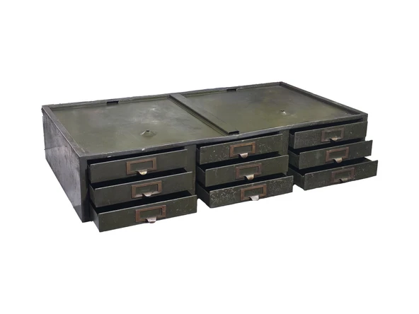 Vintage Endüstriyel Metal Çekmeceli Parça Dolabı 91x48x18cm ürün görseli 1