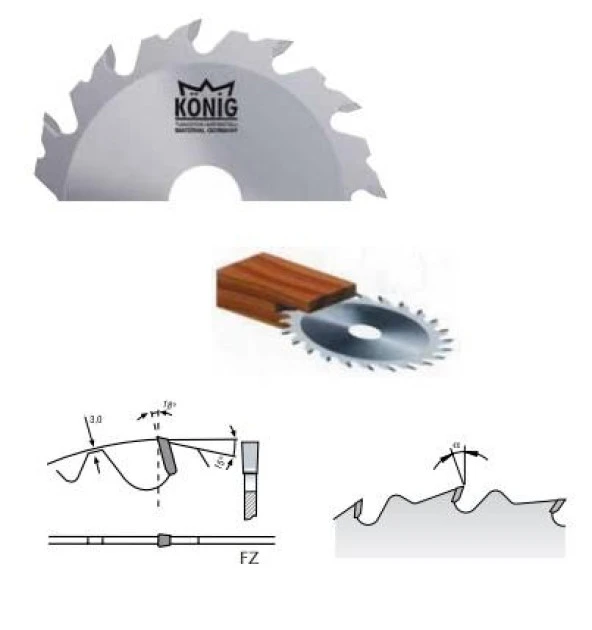 König 200X10.0X30z18 Elmas Uçlu Alucopan Testeresi ürün görseli 1