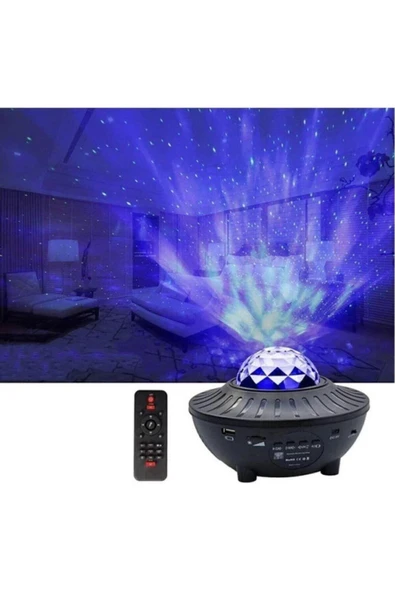 Projektör Bluetooth Hoparlör Lazer Işıklı Disko Lambası - Resim 3
