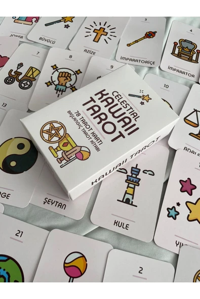 Celestial Kawaii Tarot Kartları ve Başlangıç Tarot Kitabı ürün görseli 1