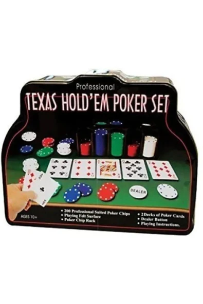 200 Chip Texas Hold'em Poker Set - Resim 2