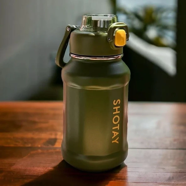 Shotay Çelik Termos Matara 720Ml Koyu Yeşil - Resim 8