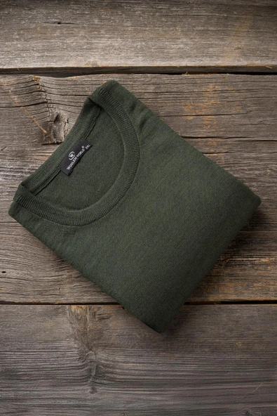 Woolen World Bisiklet Yaka Battal (Büyük Boy) Yünlü Triko Kazak ürün görseli 1
