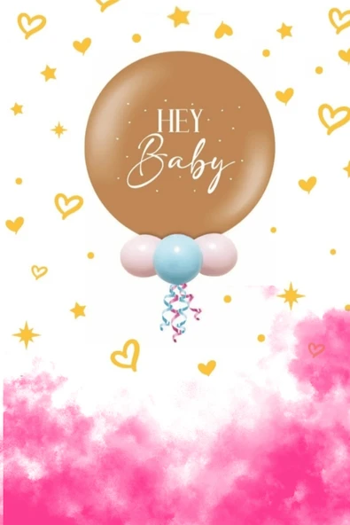 Cinsiyet Partisi Balon Seti Karamel Balon Pembe Konfeti 18 inç ürün görseli 1