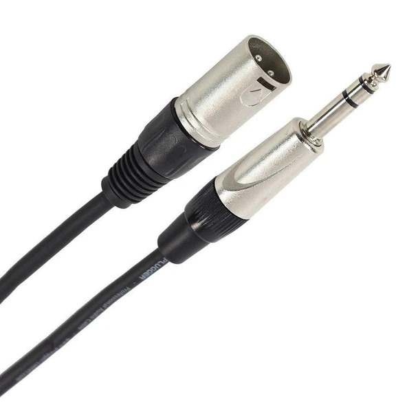 6.3 mm Erkek- Xlr Erkek  Stereo Trs Kablo 5 Metre ürün görseli 1