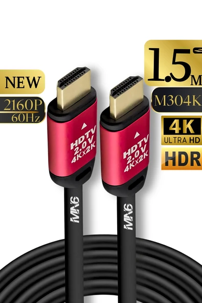 MN6 M304K 4k hdmi kablo/hdmi kablo 1.5 Metre-HDR-HDTV2.0-3D-24K gold-Plated connector Ultra P hdmi kablo ürün görseli 1