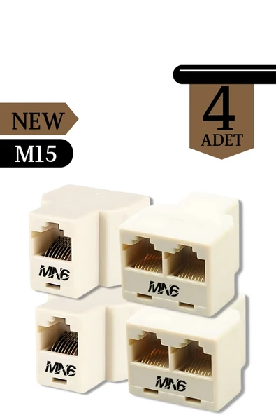 MN6 M15 kablo birleştirici/4 Adet-3kablo girişli-Cat5/5e-Cat6-uyumlu/lan kablosu Birleştirici Ara Aparatı ürün görseli 1