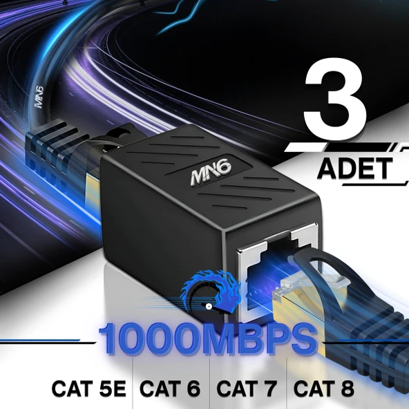 MN6 M13X kablo birleştirici/3 Adet-Cat5-Cat6-Cat7-Cat8-uyumlu/lan kablosu Birleştirici Ara Aparatı ürün görseli 1