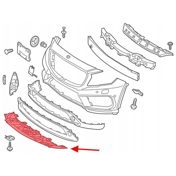 PTTAVM: Mercedes X156 Gla Ön Tampon Alt Muhafaza 13-16 A1568850036