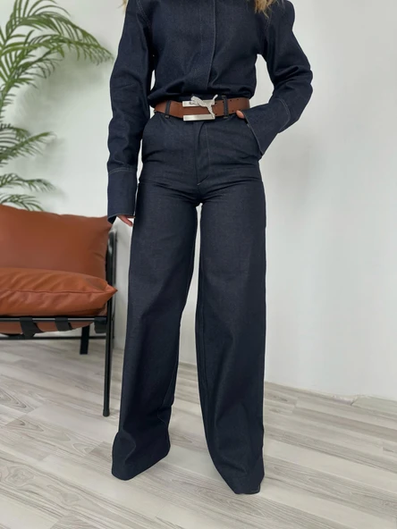 Kadın Denim Pantolon Mavi - Resim 4