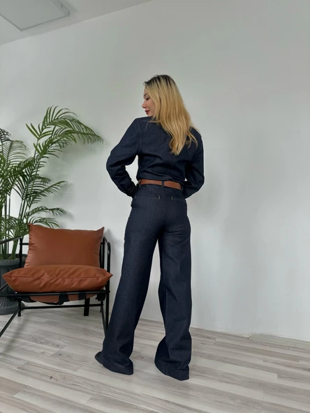 Kadın Denim Pantolon Mavi - Resim 5