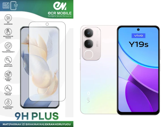 Vivo Y19s Ekran Koruyucu MAT Parmak İzi Bırakmayan Uyumlu 9H Esnek Nano Kırılmayan ürün görseli 1
