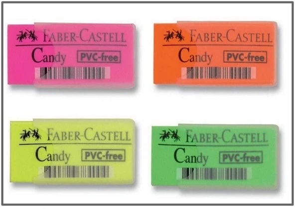 Faber Castell Candy Silgi Kılıflı - 6 adet ürün görseli 1