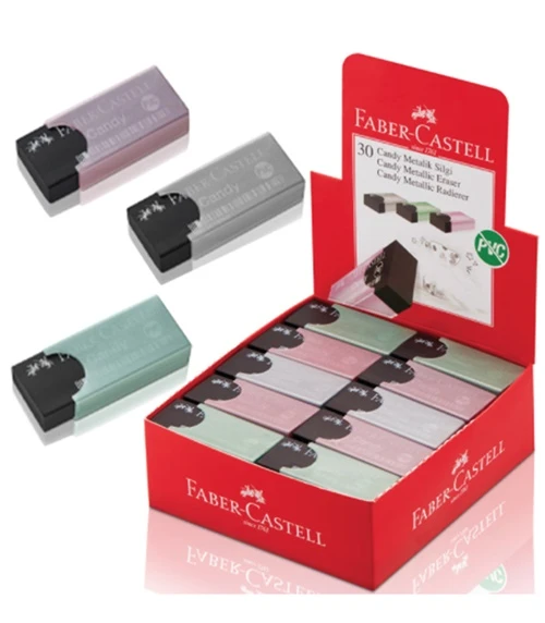 Faber Castell Candy Metalik Kılıflı Silgi - 4 adet ürün görseli 1