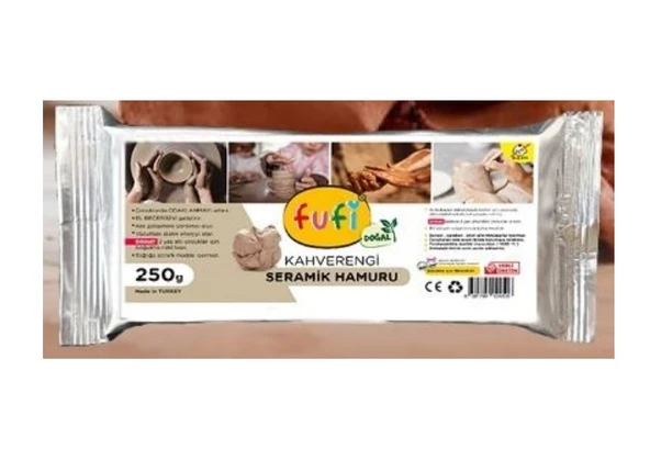 Fufi Seramik Hamuru 250 Gr Kahverengi - 2 adet ürün görseli 1